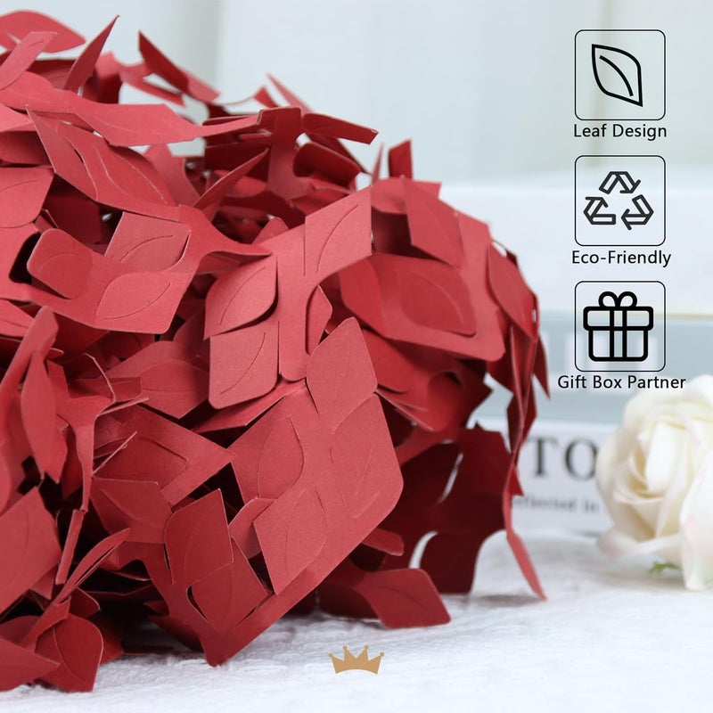 PACKQUEEN Crinkle Cut Paper Shred Filler, Metallic Gold and Green Shredded Paper for Gift Baskets, Crinkle Paper for Gift Wrapping (Deep Red) - Image 3